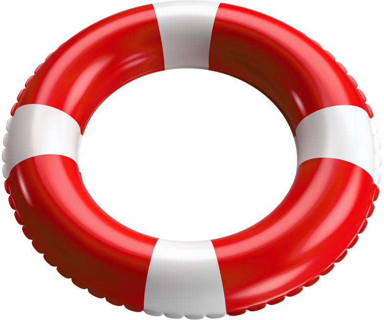 Red and White Circle Pool Float